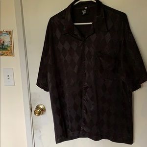 🖤BLACK SILK BUTTON UP 🖤